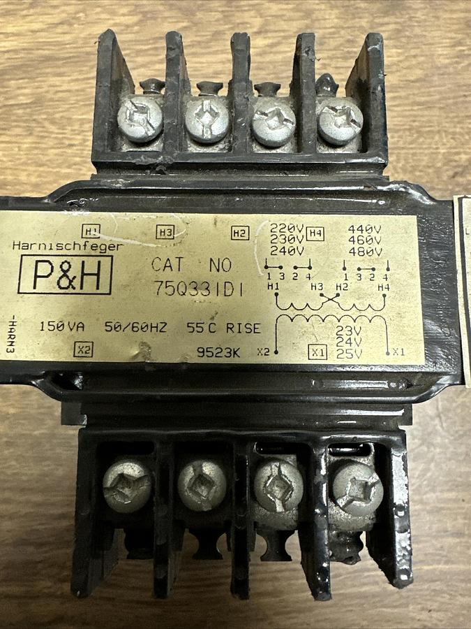 Used P&H,75Q331D1,240/480V Control Transformer