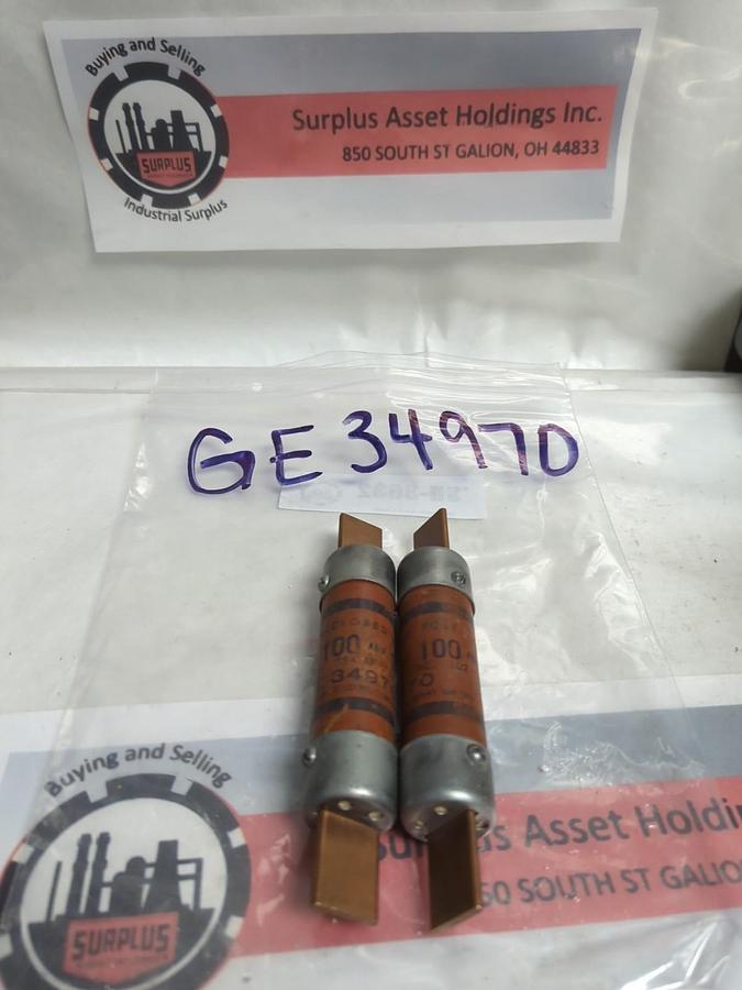 Used GE,34970,ENCLOSED FUSE 100 AMP LOT OF 2 PRE-OWNED