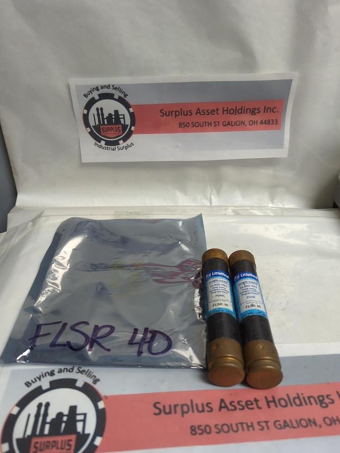 Used LITTELFUSE,FLSR40,POWR-GARD FUSE 40 AMP LOT OF 2 PRE-OWNED