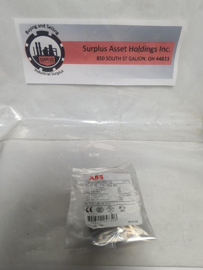 ABB.CL-513Y,PILOT LIGHT 110-130V AC NOS