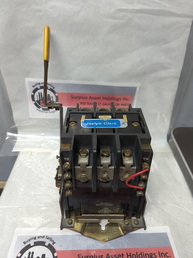 Used JOSLYN CLARK,A77-302338A,FIRE PUMP CONTACTOR 600V 3P COIL 480V TB162-9 PRE-OWNED