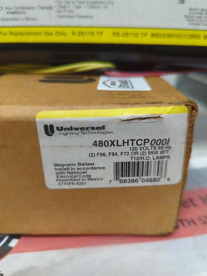 UNIVERSAL,480XLHTCP-0001,MAGNETIC BALLAST 120V 60HZ NOS