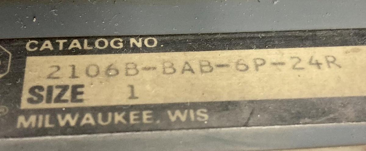 Used Allen-Bradley,2106B,Size 1 MCC 20 Inch Reversing Starter Feeder Bucket