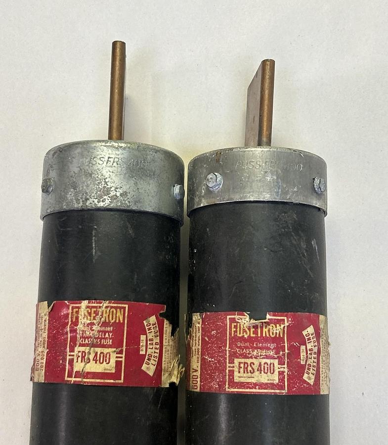 Used BUSSMANN,FRS400,FUSETRON FUSE 400A 600V LOT OF 2