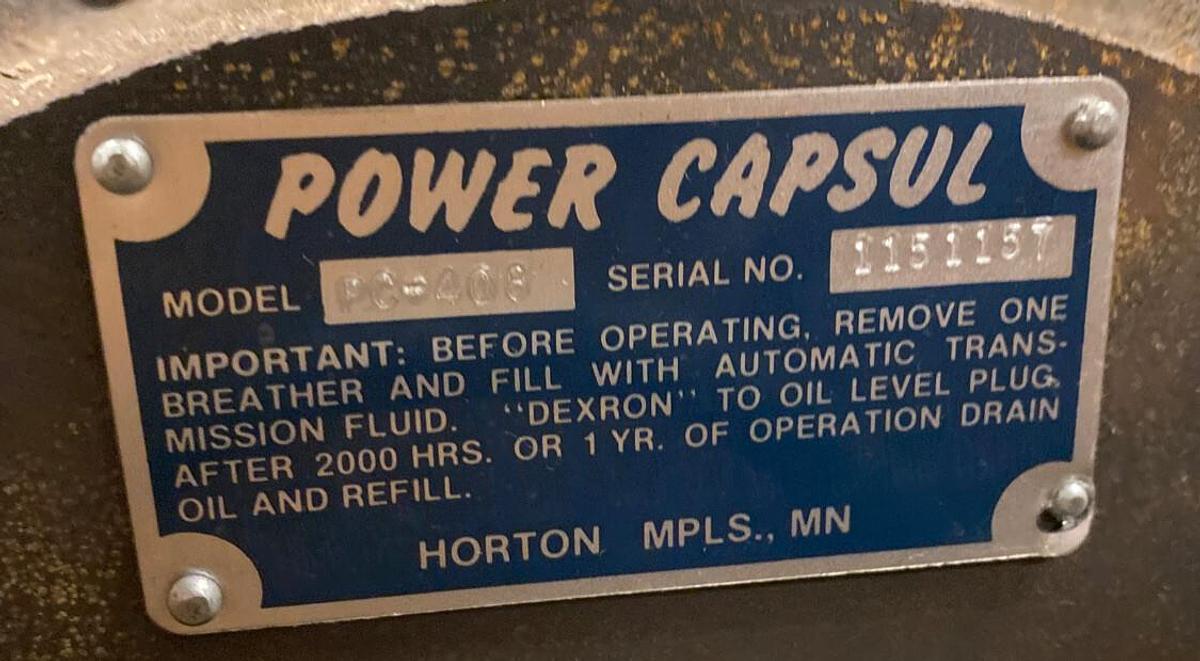 Horton,PC-408,Pneumatic Power Capsul Clutch Brake 1.375 INCH Shaft NOS