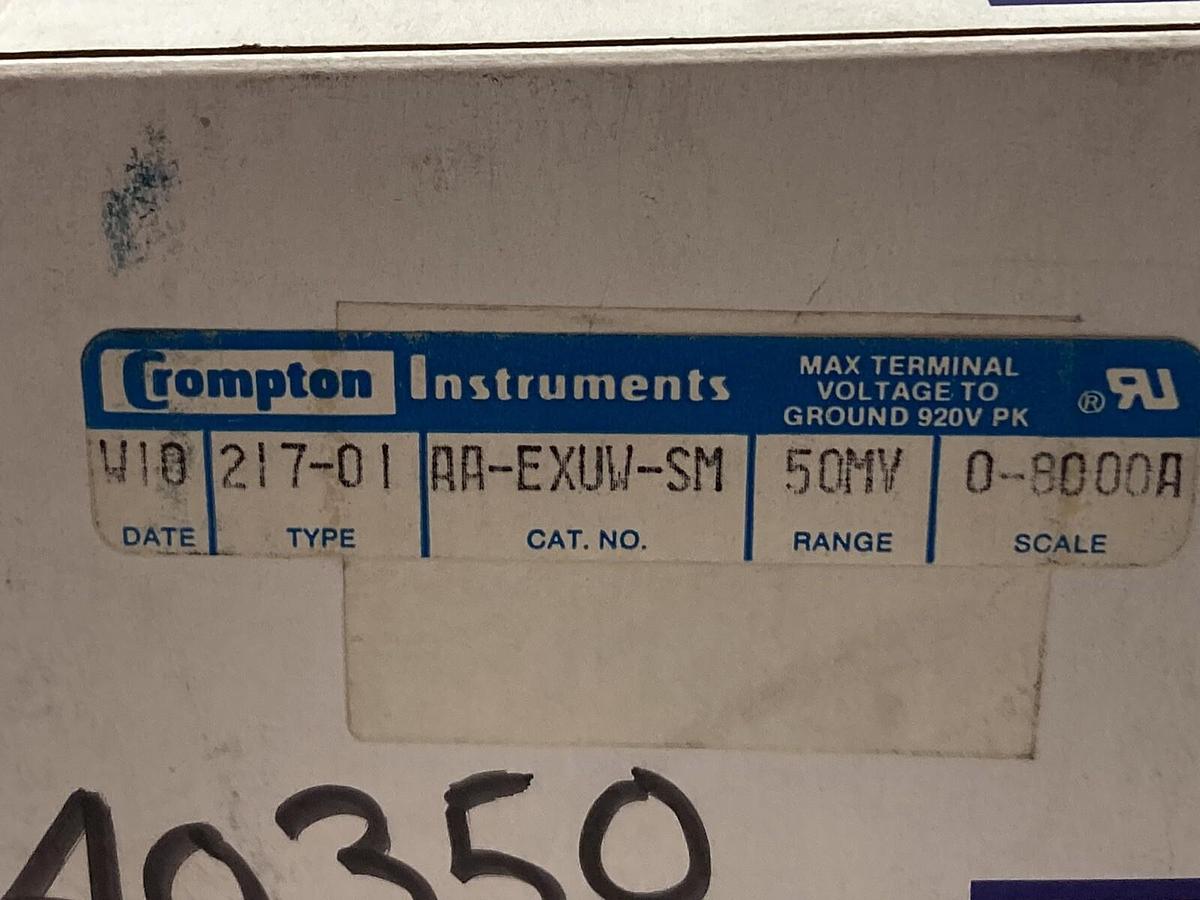 Crompton Instruments,Type 217-01,Panel Meter 0-8000A