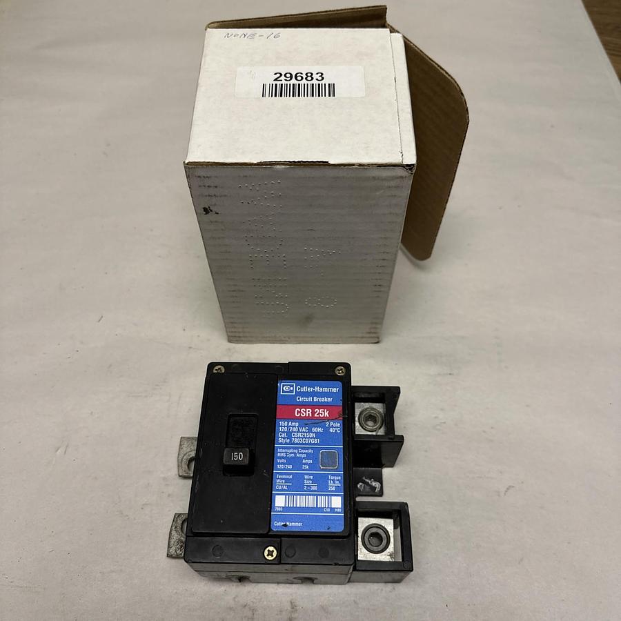 Used Cutler-Hammer,CSR 2150N,150Amp 2 Pole Circuit Breaker