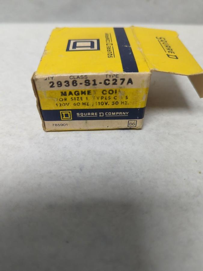 SQUARE D,2936-S1-C27A,MAGNET COIL NOS