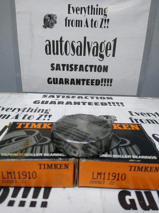 Used Timken,LM11910,Roller Bearing Cup Lot of 2 NOS