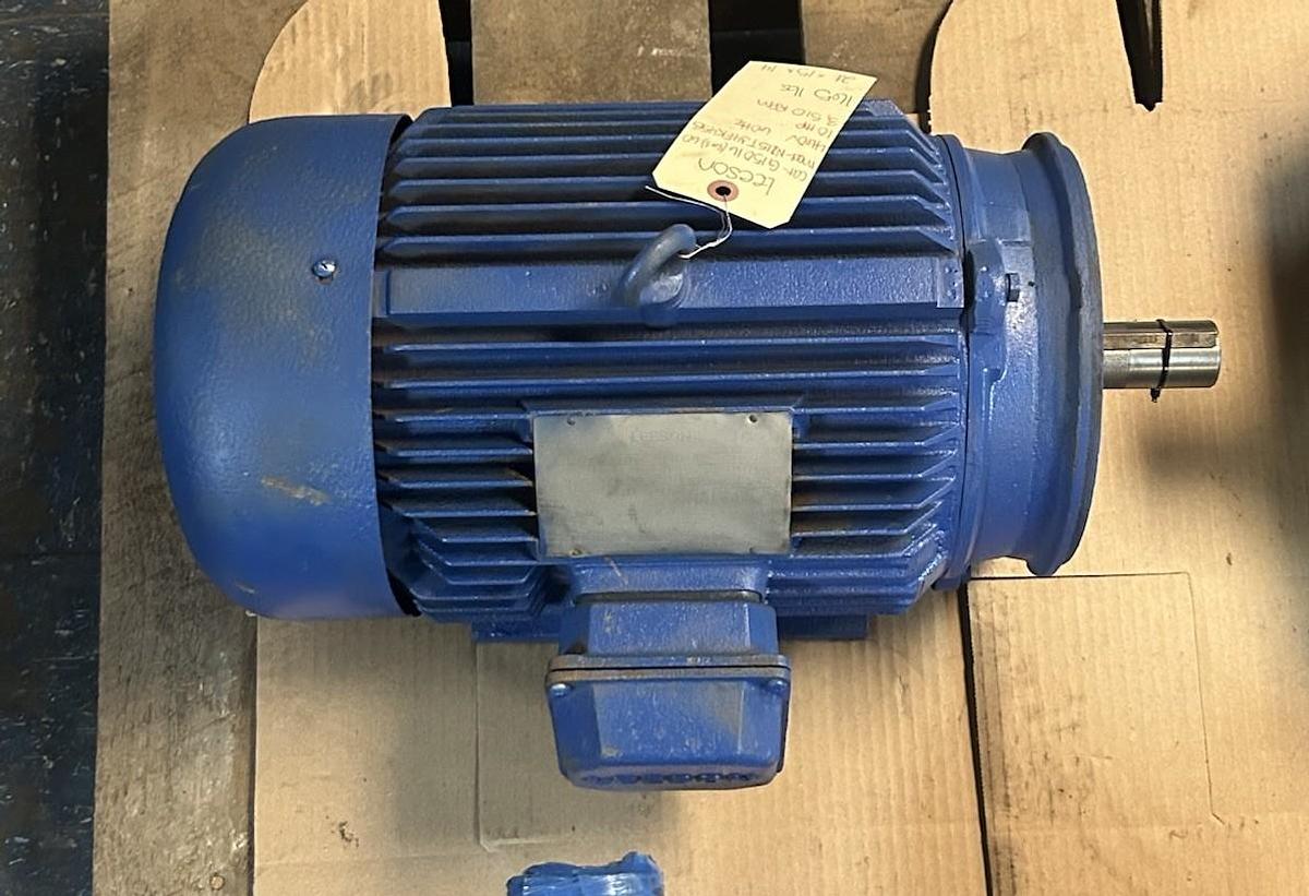 Used LEESON,G150163.60,MOTOR 10HP 208-230/460V 3510RPM 3PH 215TC FRAME
