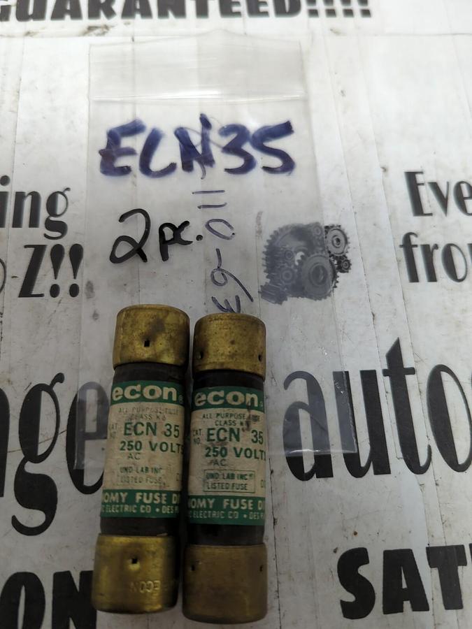 FEDERAL PACIFIC ECON,ECN 35,DUAL-ELEMENT  35 AMP FUSES LOT OF 2 NOS
