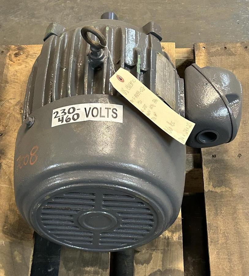 Used US ELECTRIC MOTORS,F-A259-02-156,MOTOR 7.5HP 1745RPM 230/460V 213T FRAME