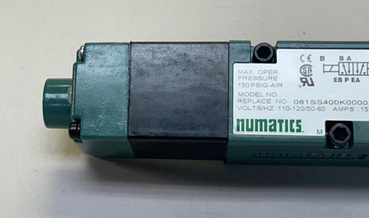 Used NUMATICS,081SS400K000030,SOLENOID VALVE 150 PSIG