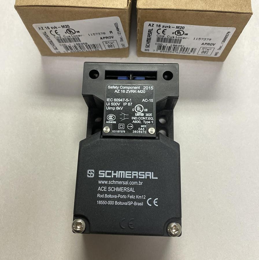 SCHMERSAL,AZ-16-ZVK-M20,SAFTEY SWITCH LOT OF 2 NEW