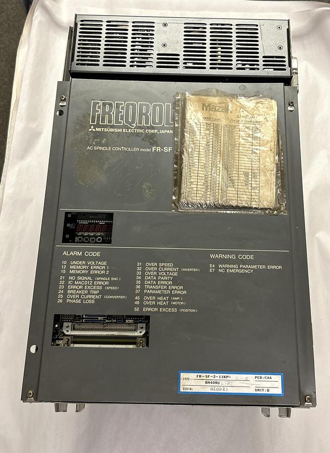 Used MITSUBISHI,FR-SF-2-11KP-HTC,SPINDLE DRIVE CONTROLLER