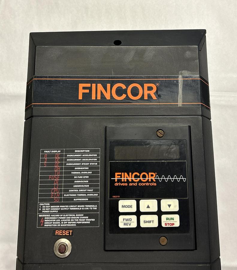 Used FINCOR,6311,AC MOTOR CONTROLLER VFD