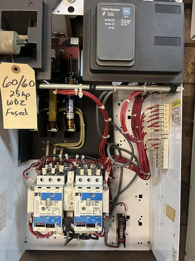 Used Cutler Hammer,Size 2,MCC Reversing FUSED Starter Feeder Bucket W200M2CFC