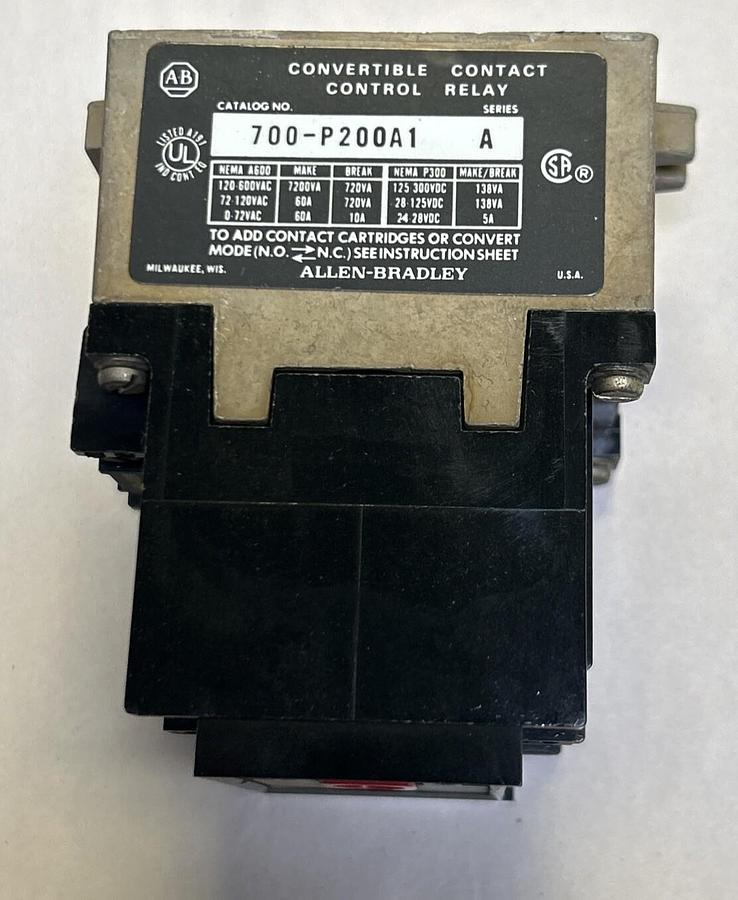 Used ALLEN BRADLEY,700-P200A1,AC RELAY
