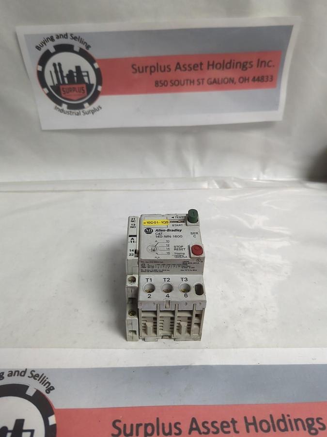 Used ALLEN BRADLEY,140-MN-1600,SERIES C MOTOR STARTER W/ 140-11 PROTECTOR PRE-OWNED