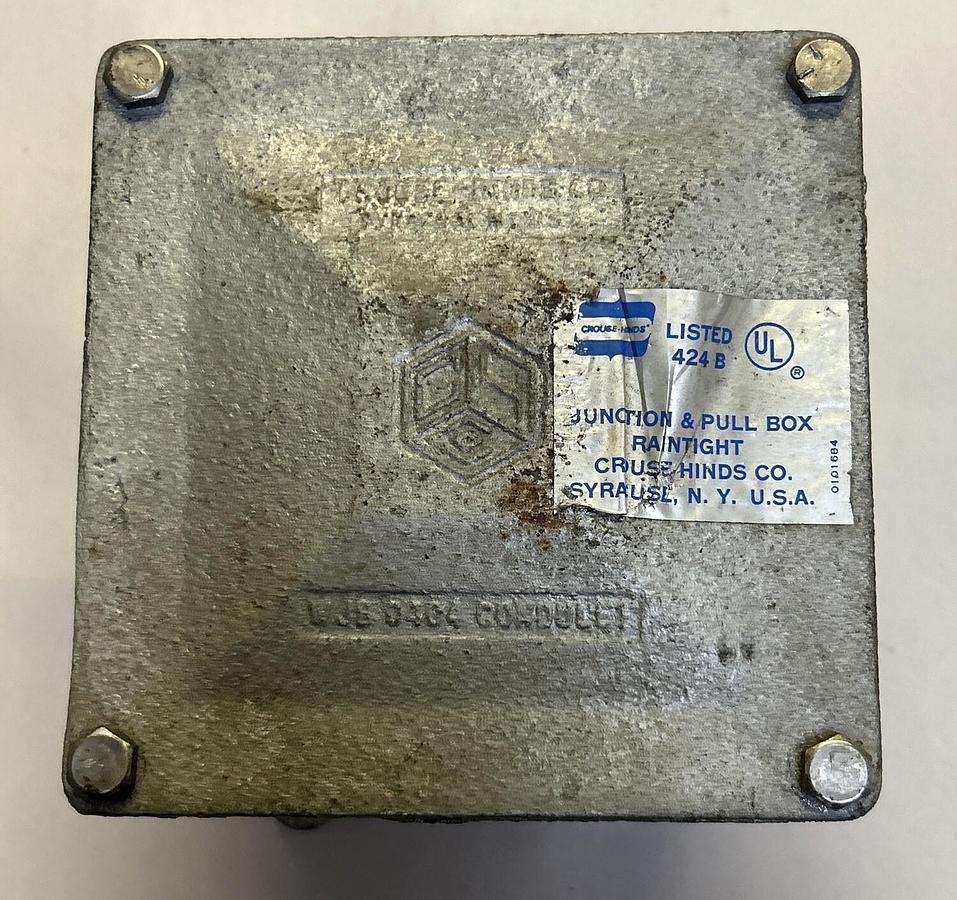 Used CROUSE HINDS,424B,JUNCTION AND PULL BOX