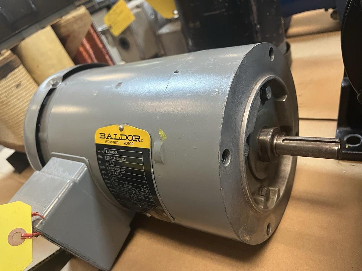 Used BALDOR,84Z04008,GRUNDFOS PUMP MOTOR 1-1/2HP 3450RPM 3PH 56C 208-230/460V