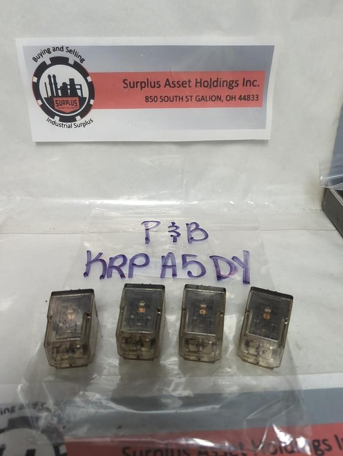 Used P&B,KRPA5DY,PLUG IN RELAY 8-PIN LOT OF 4 PRE-OWNED