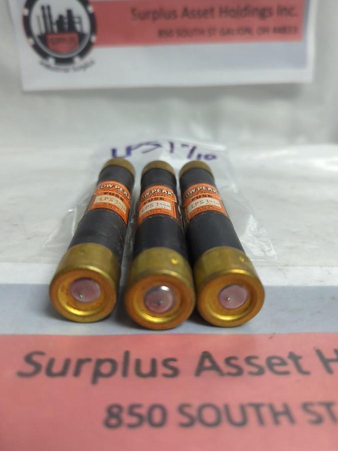 Used COOPER BUSSMANN,LPS-1-8/10,LOW-PEAK 1-8/10 AMP FUSE LOT OF 3 PRE-OWNED