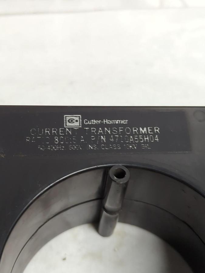 Used CUTLER HAMMER,4710A55H04,CURRENT TRANSFORMER RATIO 80015:5A PRE-OWNED