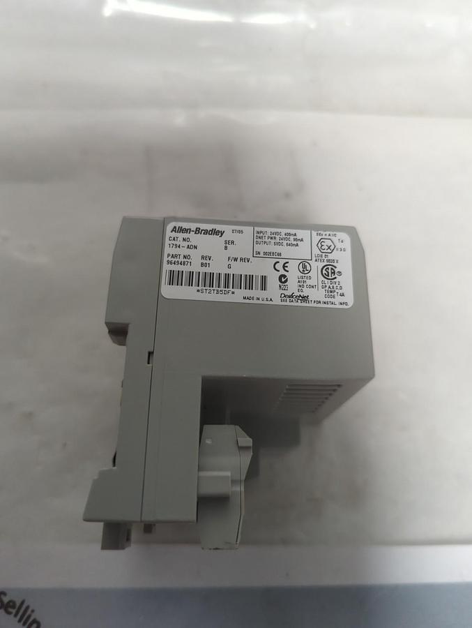 Used ALLEN BRADLEY,1794-ADN,FLEX I/O DEVICE NET ADAPTER SERIES B REV B01 PRE-OWNED