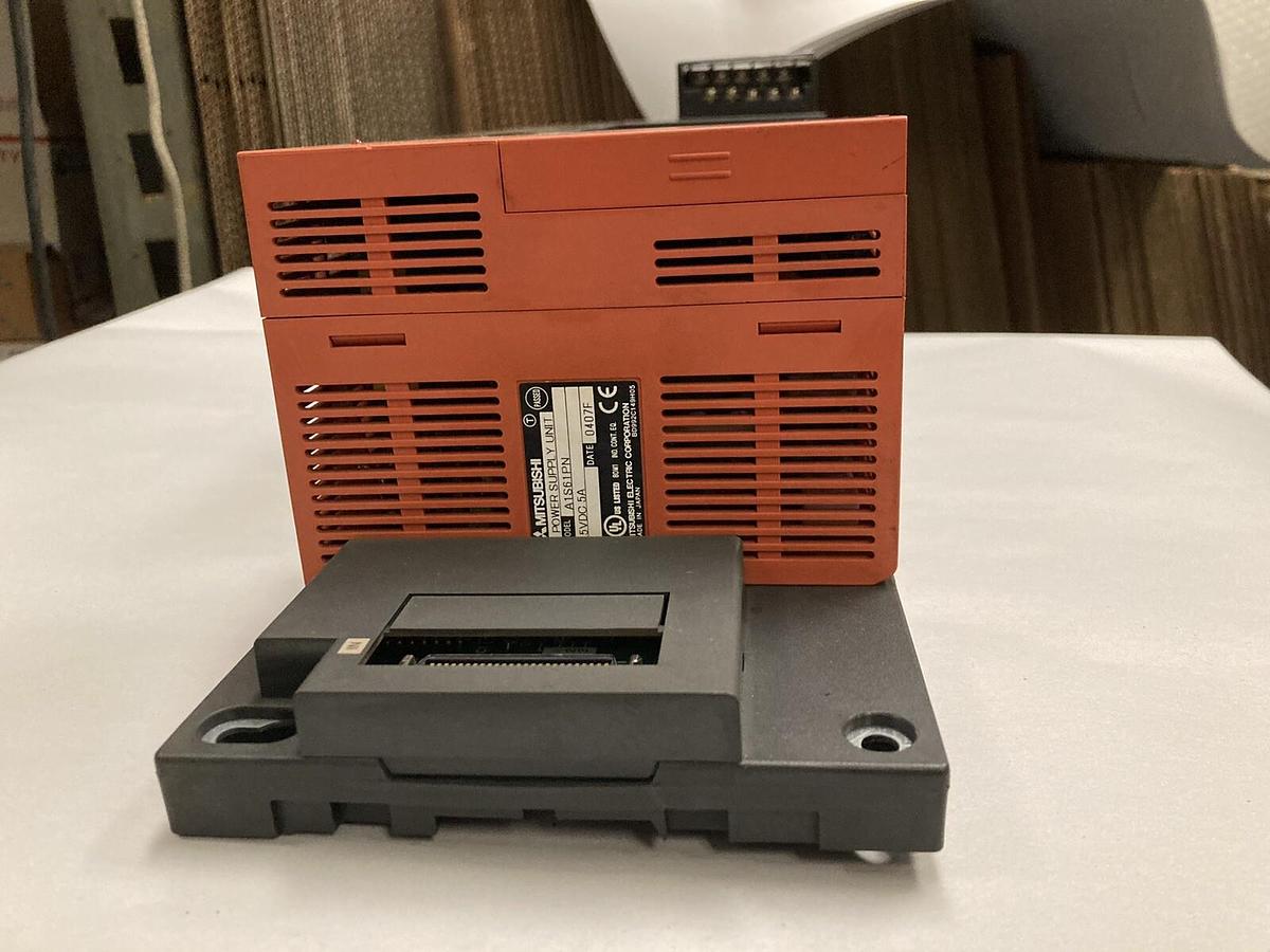 Used Mitsubishi,A1S61PN/A1SY41 (x3) /A1SH42/ A1SX42/A1SJ61BT11,Rack Assembly