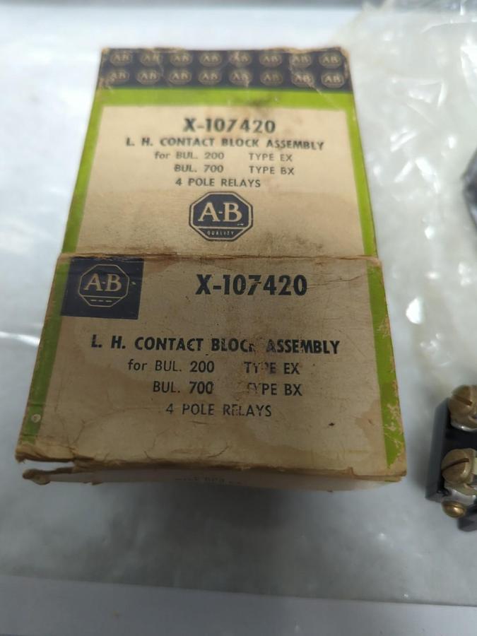 ALLEN BRADLEY,X-107420,L.H. CONTACT BLOCK ASSEMBLY 4-POLE NOS