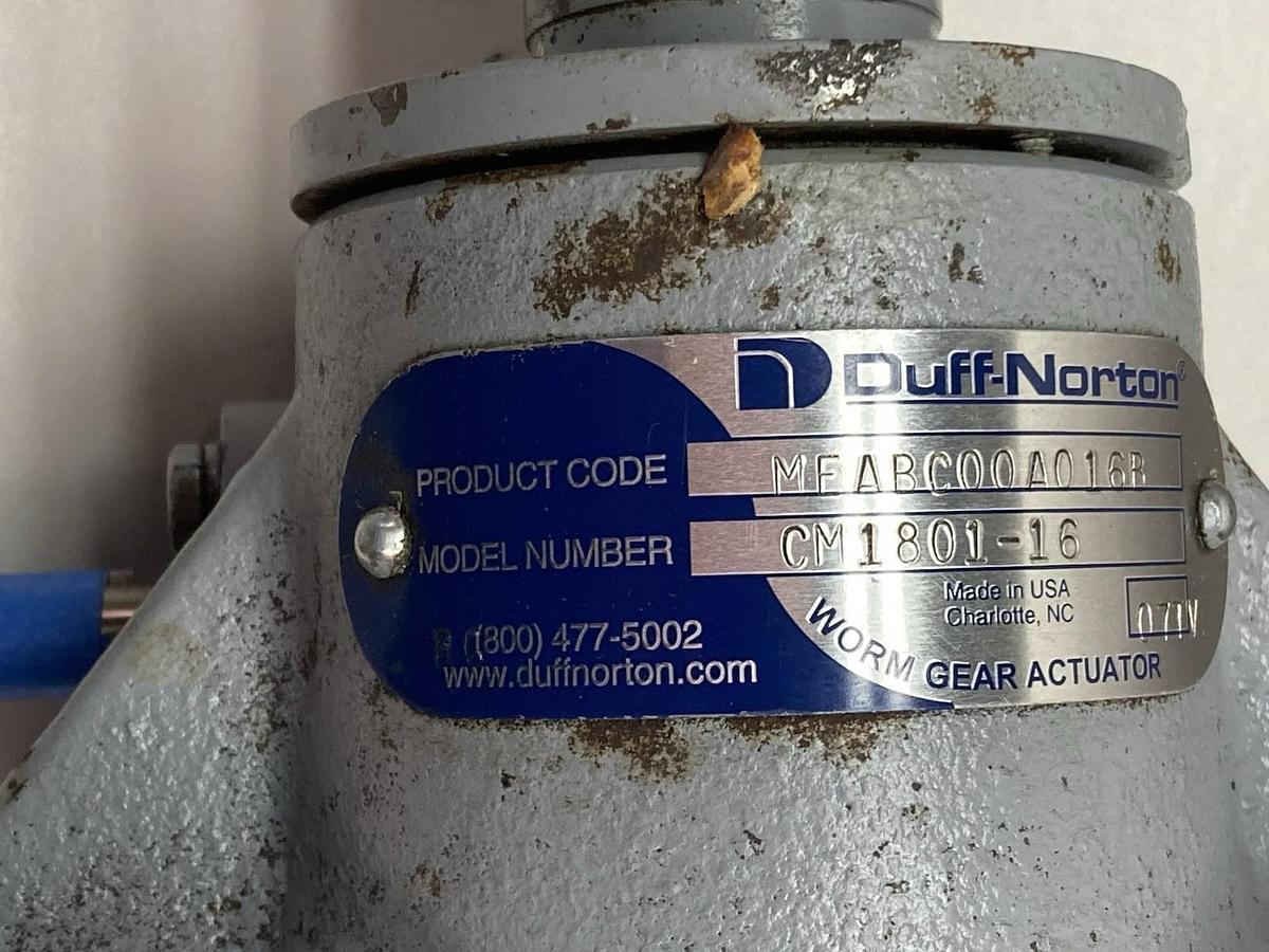 Used Duff Norton,CM1801-16,Worm Gear Reducer MEABC00A016B