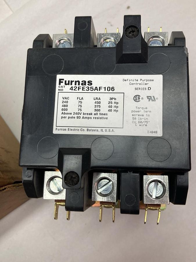 Used Siemens Furnas,42FE35AF106,Definite Purpose Contactor