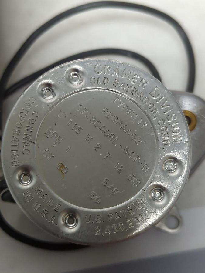 CRAMER,P28PAA62,MOTOR TYPE 117 NOS