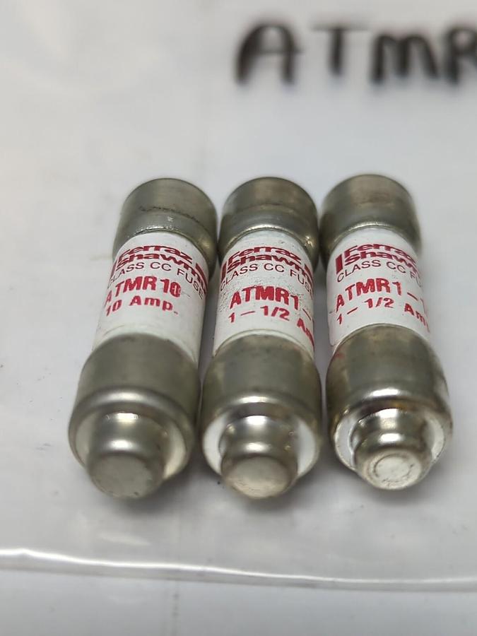 FERRAZ SHAWMUT,ATMR1-1/2,FAST-ACTING FUSE LOT OF 3 NOS
