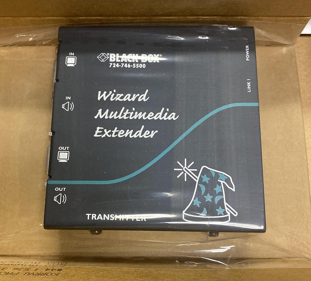 Used BLACK BOX CORP,AVU5001A,WIZARD MULTIMEDIA EXTENDER NEW