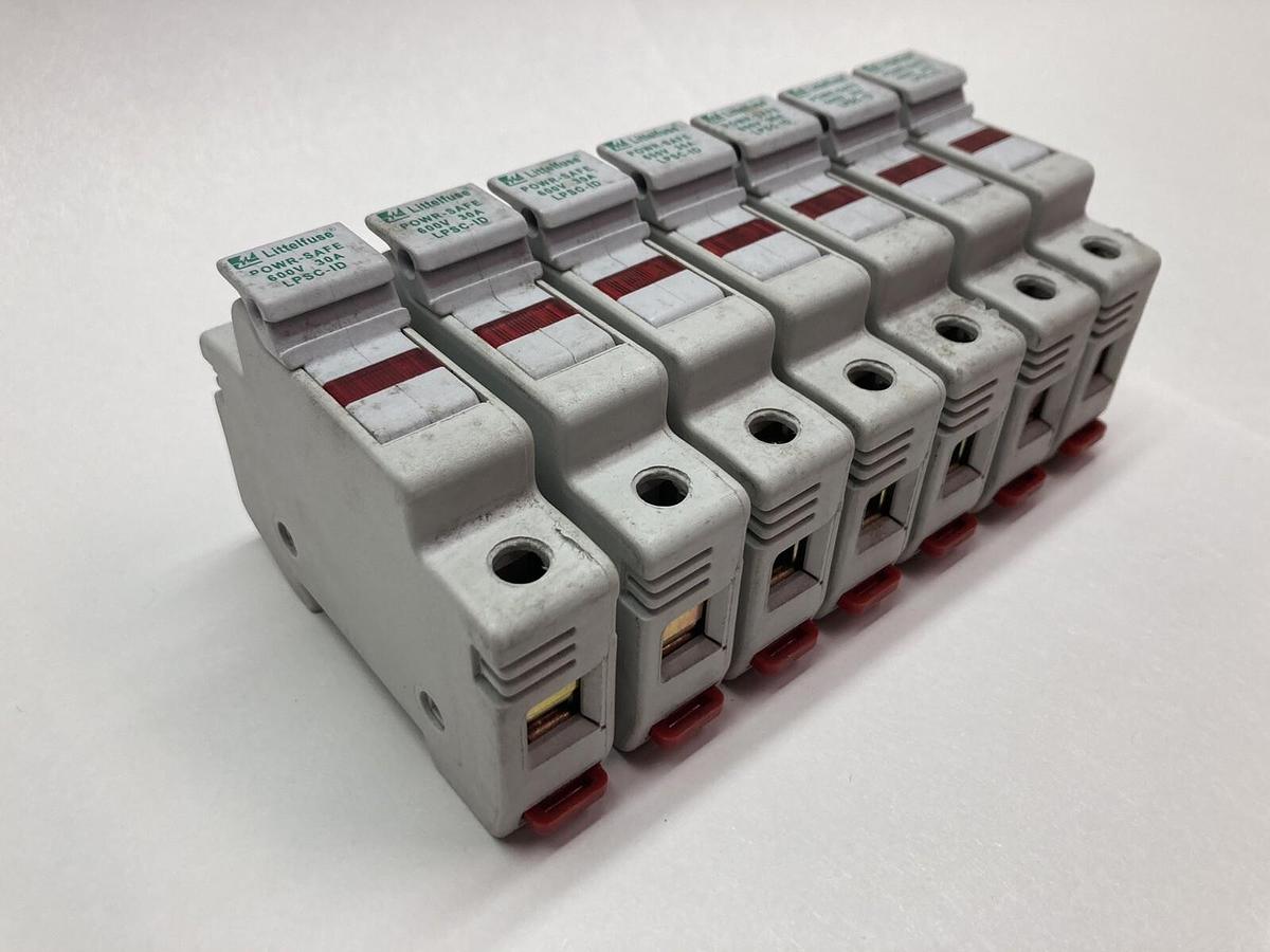 Used Littlefuse,LPSC-ID Class CC,Fuse Holder 600V 30A LOT OF 7