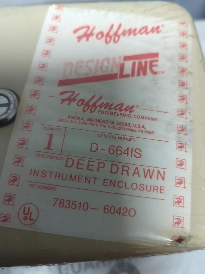 HOFFMAN,D-664IS,DESIGN-LINE DEEP DRAWN INSTRUMENT ENCLOSURE NOS