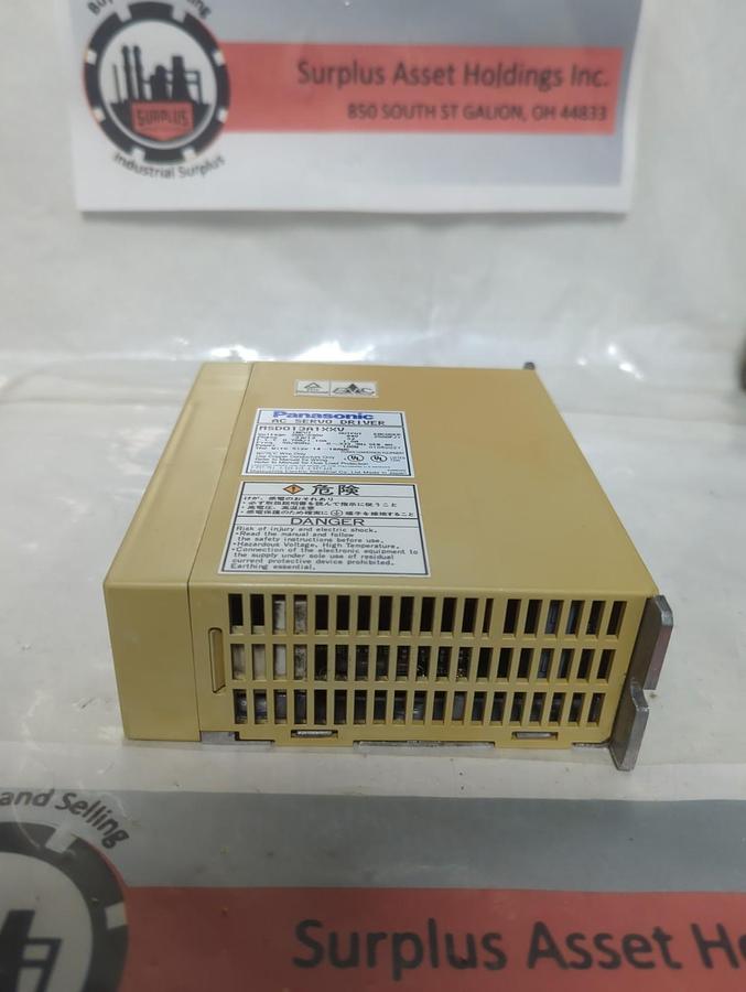 Used PANASONIC,MSD 013A1XXV,AC SERVO DRIVER 200V 100W PRE-OWNED