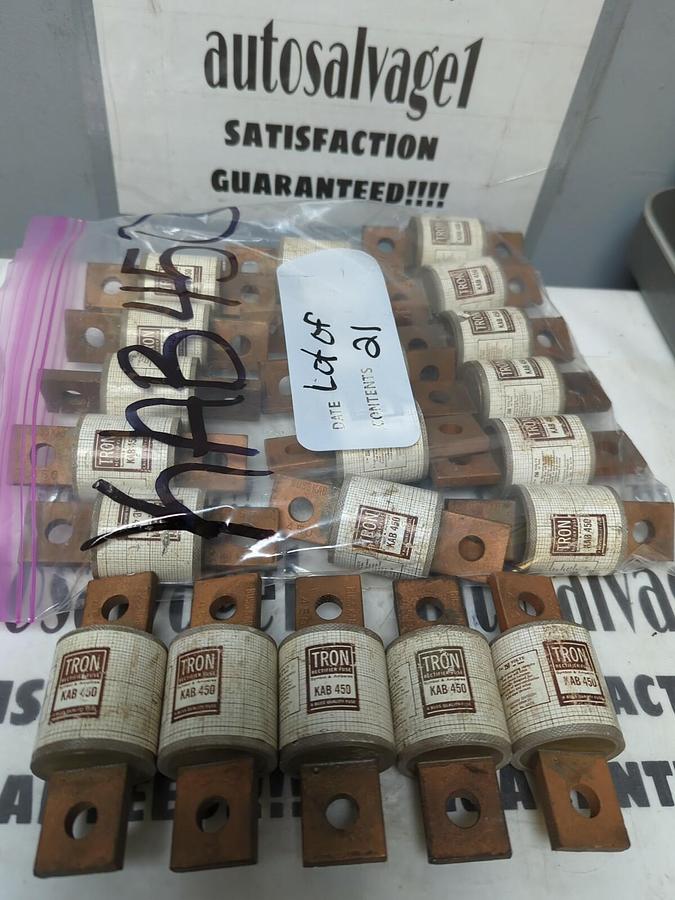 COOPER BUSSMANN,KAB450,RECTIFIER FUSE LOT OF 21 NOS