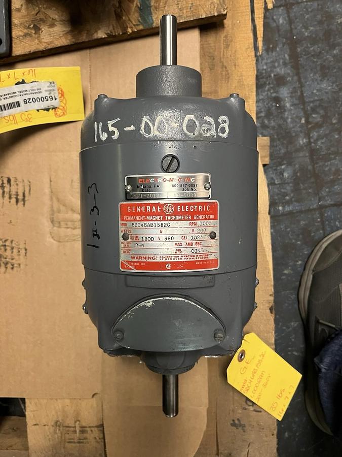 Used GE GENERAL ELECTRIC,5BC46AB1582C,PERMANENT-MAGNETIC TACHOMETER GENERATOR