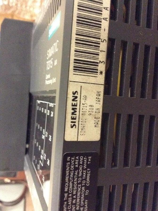 Siemens Simmatic,T1315-AA,Central Processing Unit With Keys New Old Stock