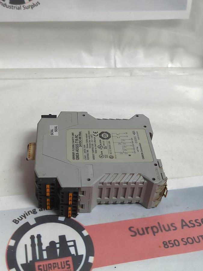 Used OMRON,G9SX-AD322-T15-RC,FLEXIBLE SAFETY UNIT LOAD 24VDC 0.8A PRE-OWNED
