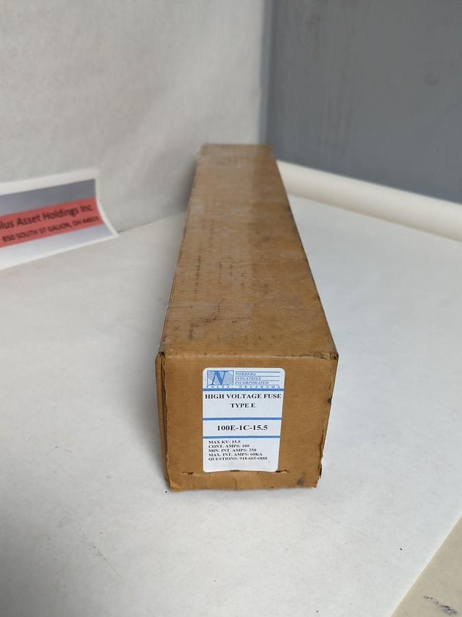 NORBERG,100E-1C-15.5,HIGH VOLTAGE FUSE KV:15.5 TYPE E 100 AMP NOS