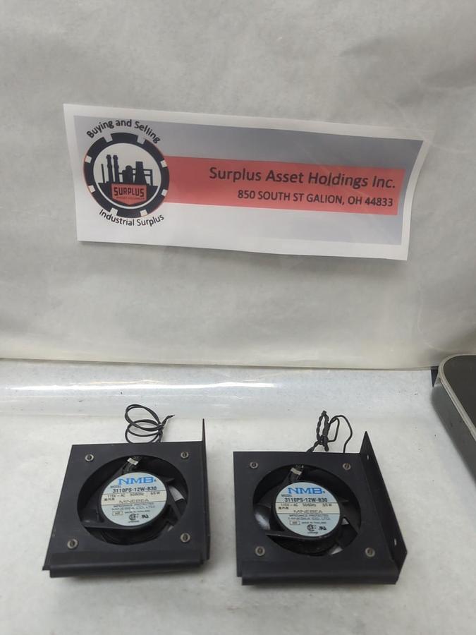 Used NMB,3110PS-12W-B30,AXIAL FAN 115V AC 50/60HZ 6/5W LOT OF 2 PRE-OWNED