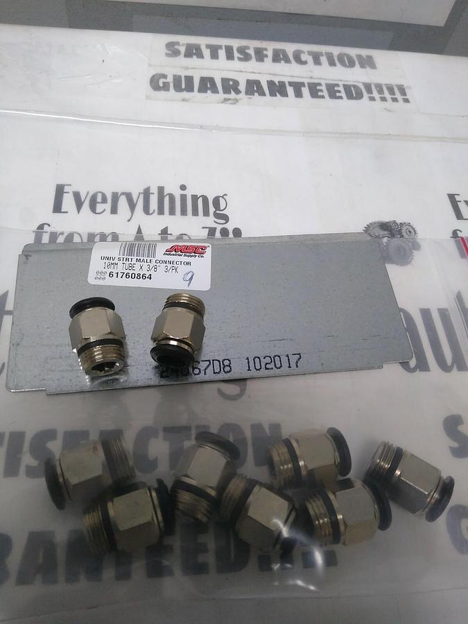 UNBRANDED,61760864,TUBE STRAIGHT MALE CONNECTOR 10MMX3/8 IN LOT OF 9 NOS