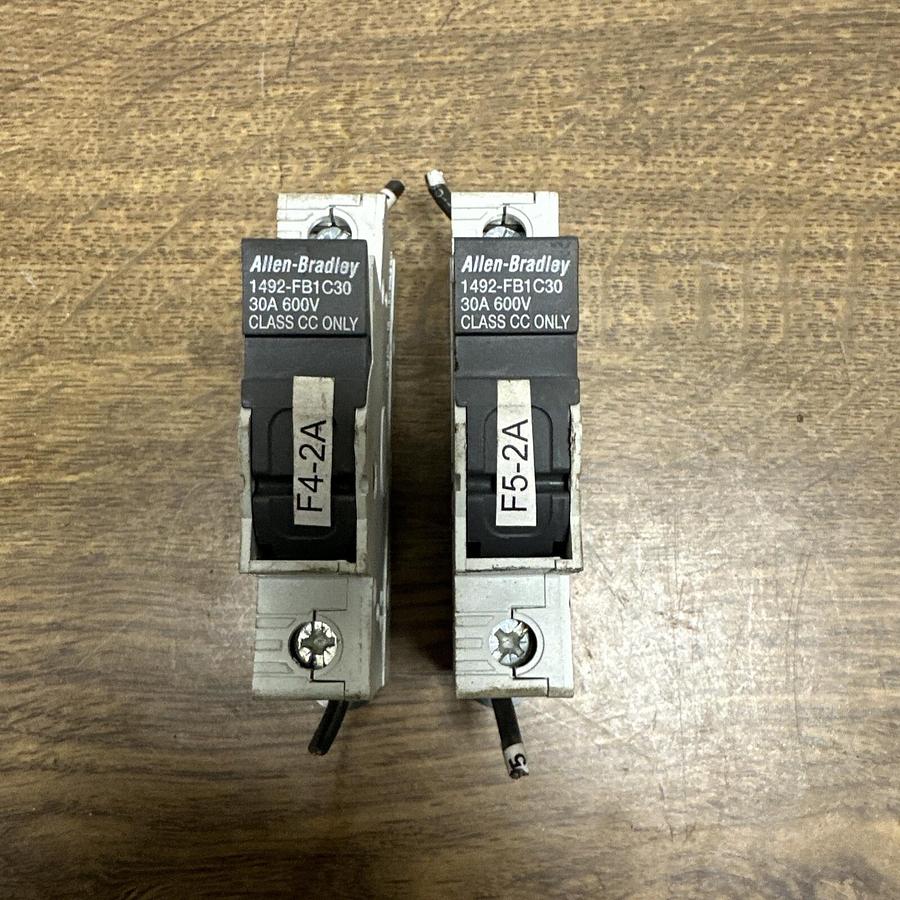 Used Allen Bradley,1492-FB1C30,Fuse Holder LOT of 2