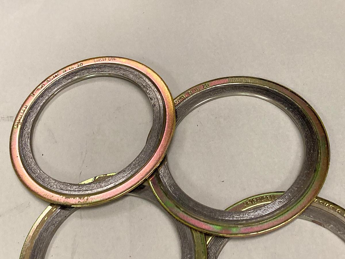 Used Grafoil,B16.20,Flex Seal Spiral Wound 4 Inches 3-150 ASME Lot of 4