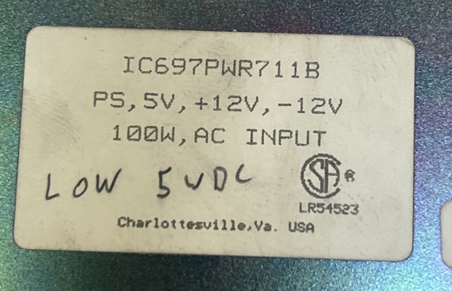 Used GE FANUC,IC697PWR711B,POWER SUPPLY