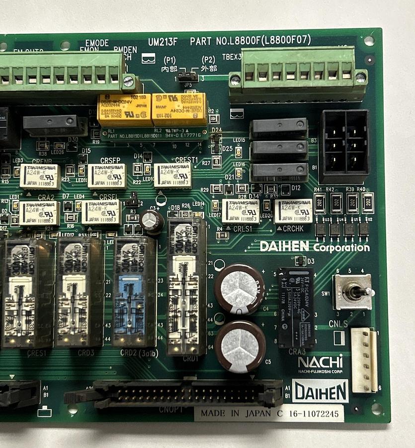 Used NACHI DAIHEN,UM213F L8800F L8800F07,RELAY CIRCUIT BOARD